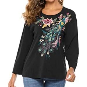 Johnny Was "Quito" Thermal Embroidered Top